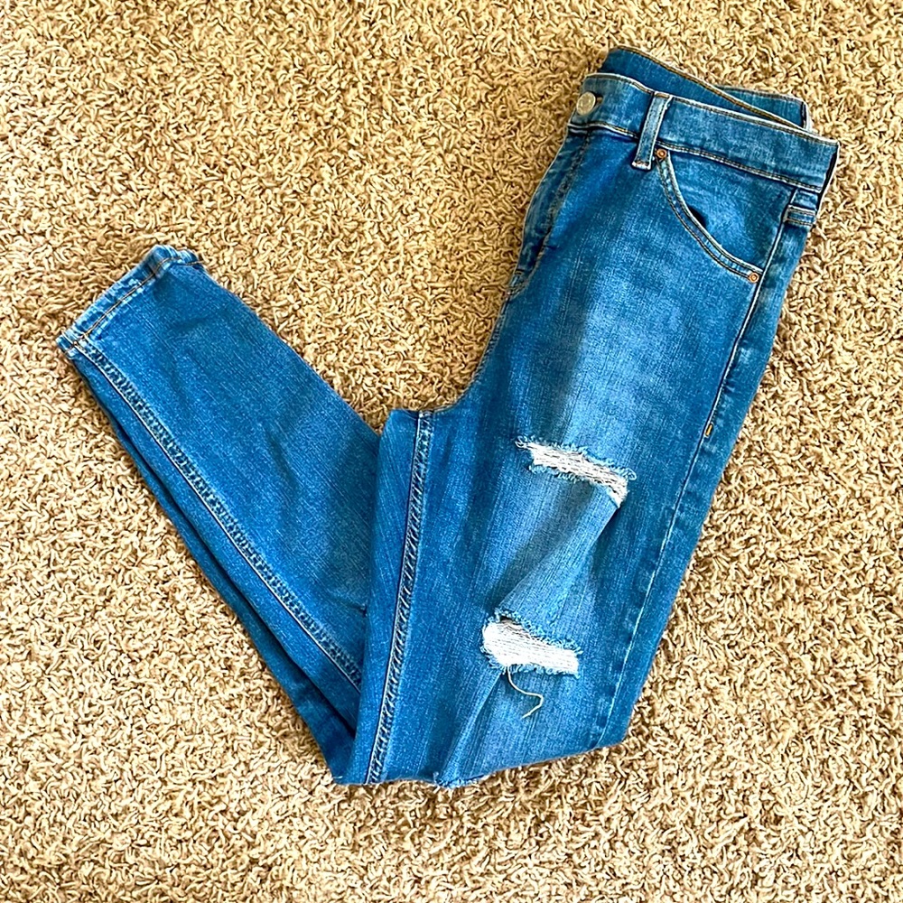 Topshop Jamie Distressed Skinny Jean